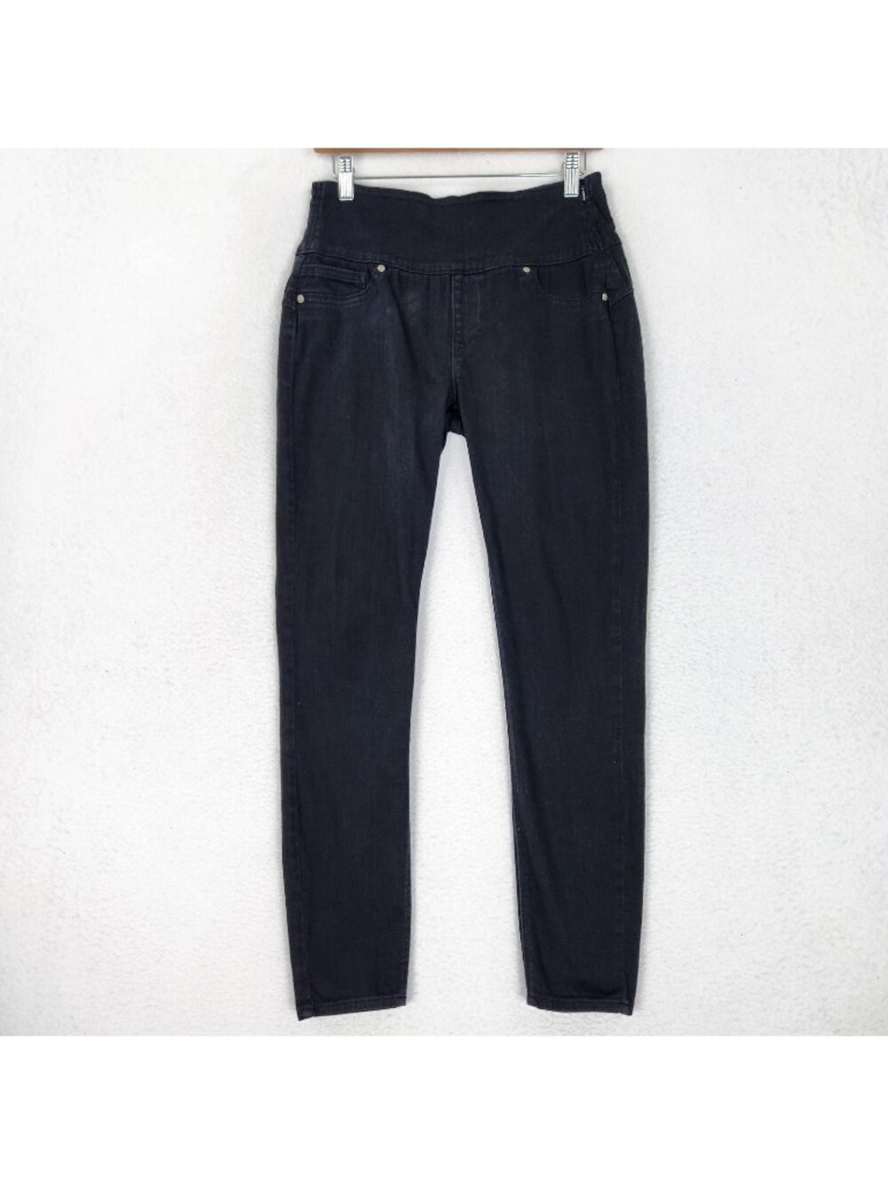 Spanx Jeans Womens Medium Black Alexia High Rise Denim Jegging Mid Rise Stretch